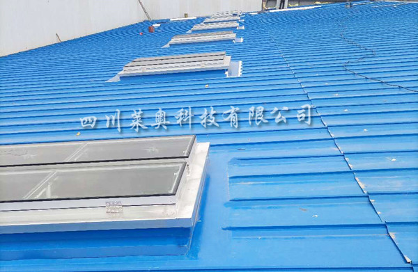 甘肃兰州润民粮油生物产业园Leo-C2T1220一字型电动采光排烟天窗安装工程