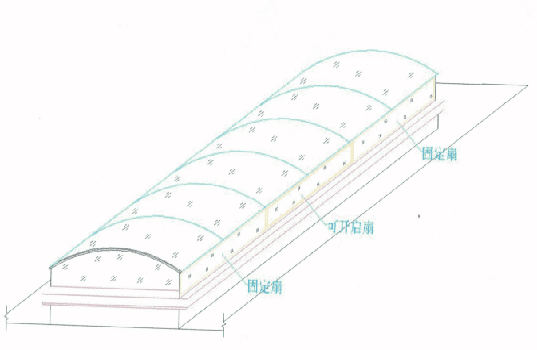 湖南怀化C3CT-2020n圆拱型侧开式电动采光排烟天窗采购项目_四川莱奥
