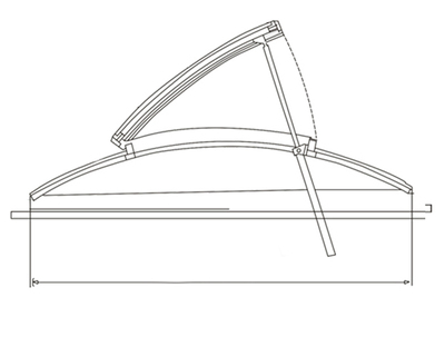 圆拱顶开电动采光排烟天窗 