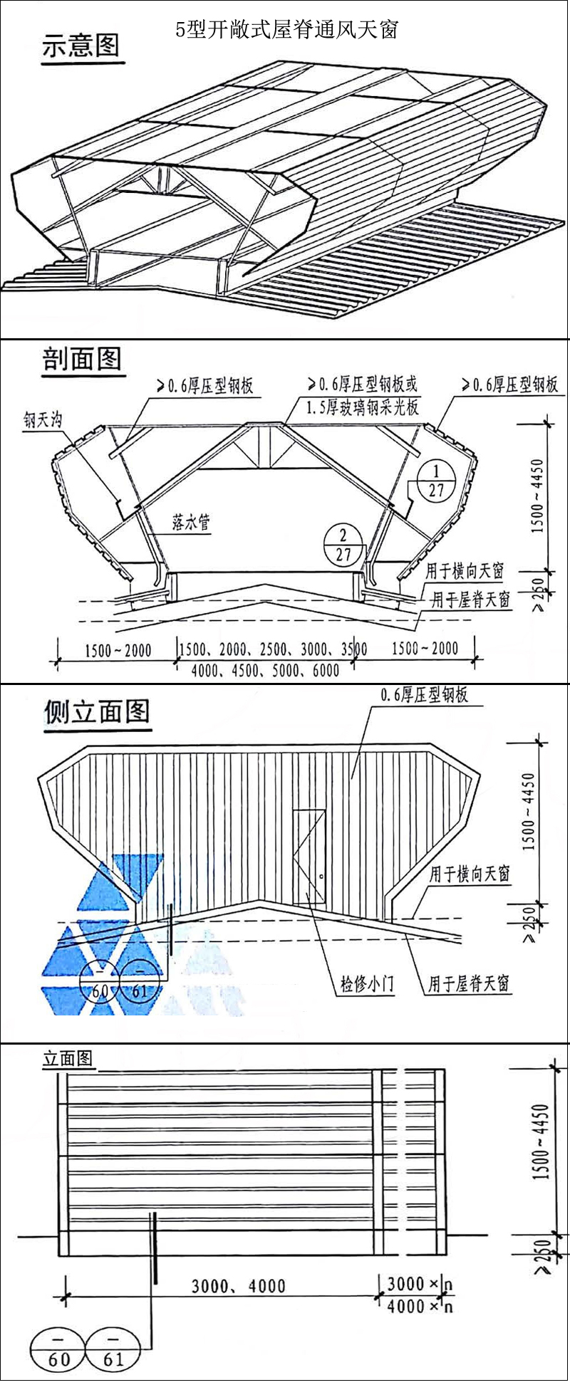 18J621-3通风天窗:5型通风天窗产品说明_四川莱奥